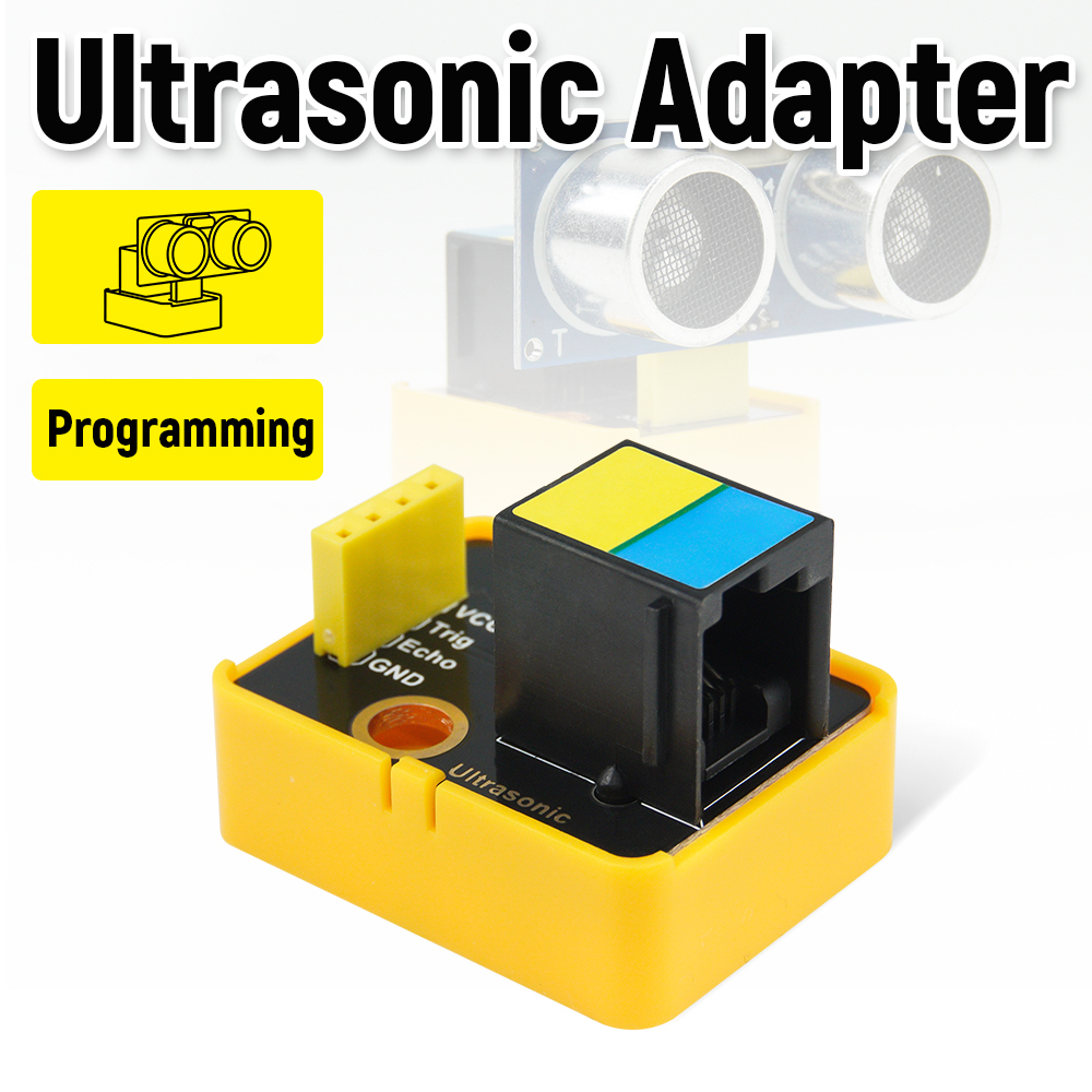Kidsbits Ultrasonic adaptor Module  Black For Arduino Compatible With Lego Building Blocks
