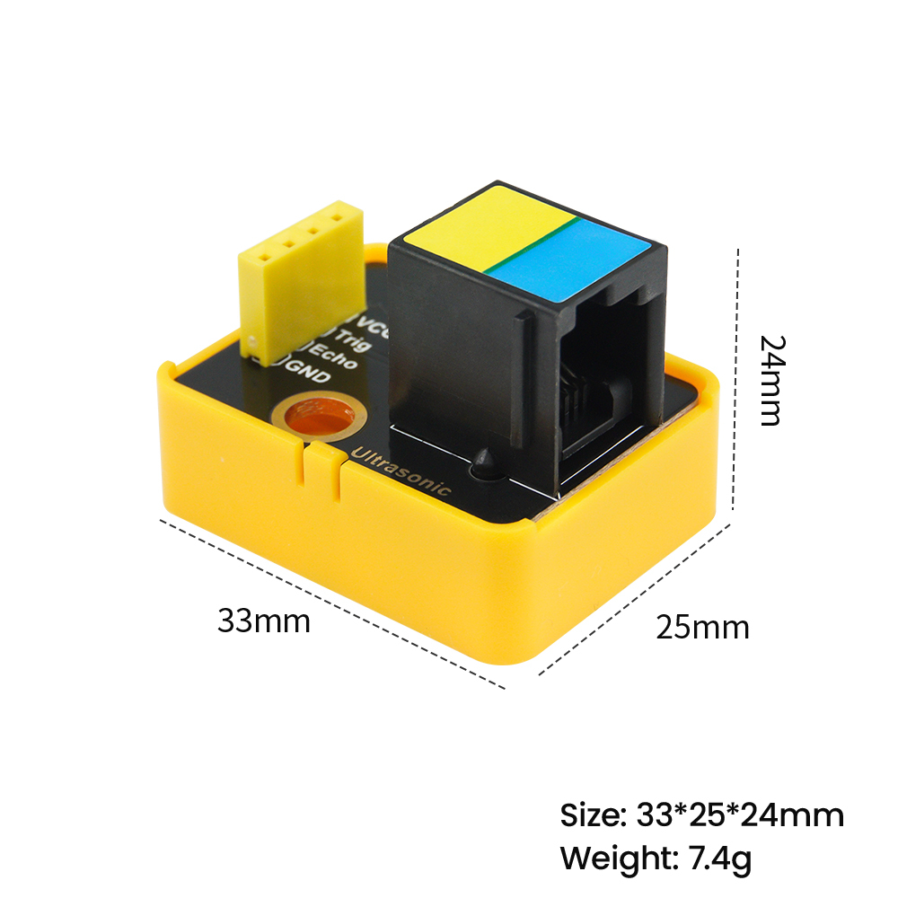 Kidsbits Ultrasonic adaptor Module  Black For Arduino Compatible With Lego Building Blocks