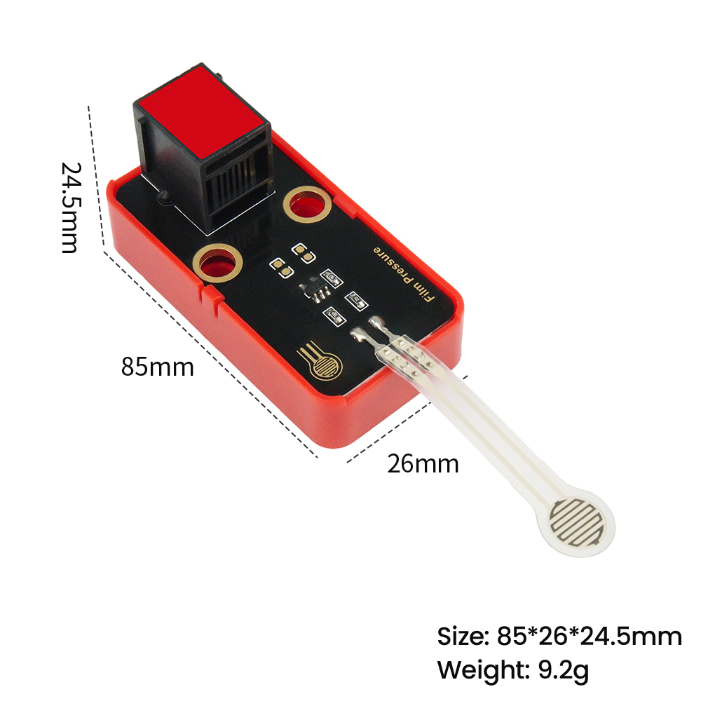 Kidsbits STEM Electronic Building Blocks Thin-film Pressure Sensor Module Black For Arduino
