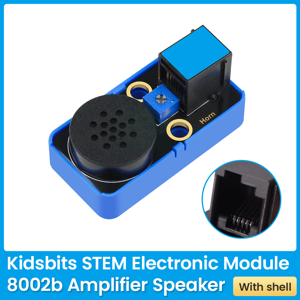Kidsbits STEM Electronic Building Blocks 8002b Speaker Sensor Module Black For Arduino