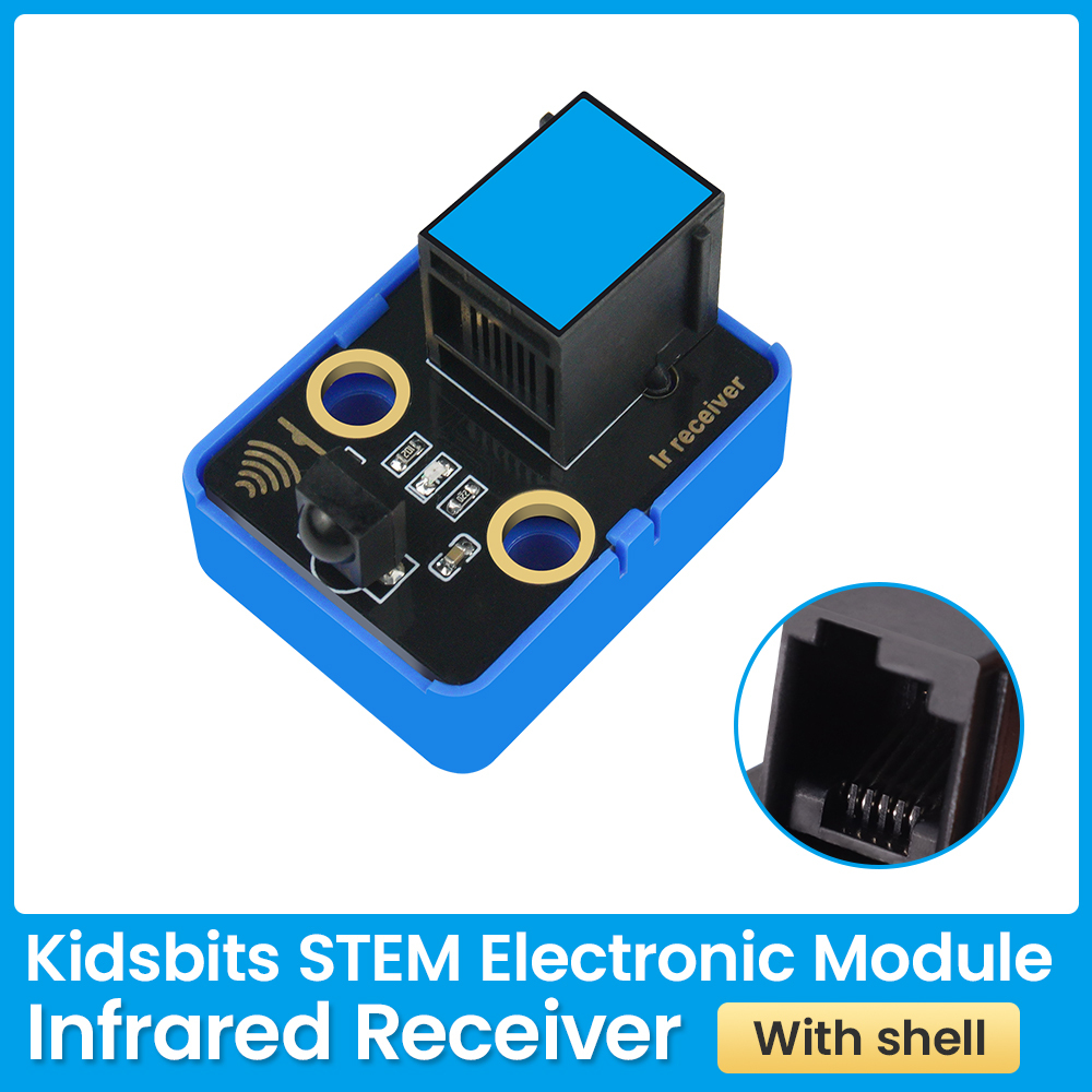Kidsbits STEM Electronic Building Blocks IR Receiver Module Black For Arduino