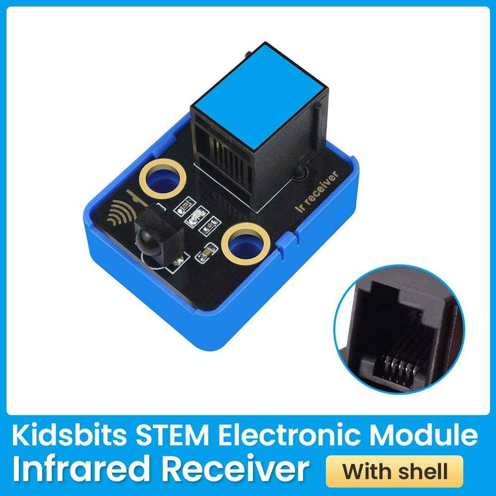 Kidsbits STEM Electronic Building Blocks IR Receiver Module Black For ...