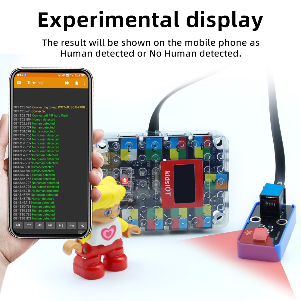 Kidsbits PIR Motion Sensor Module for Arduino Compatible With Lego Building Blocks DIY Electronics