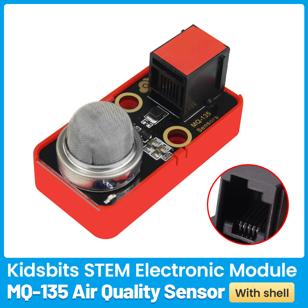 Kidsbits MQ-135 Air Quality Sensor Module Compatible with Electronic Building Blocks for STEM DIY Projects
