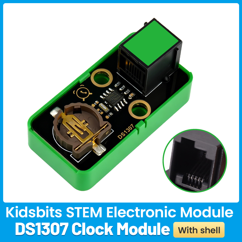 Kidsbits STEM Electronic DS1307 RTC Clock Module With Shell I2C Interface Compatible For Arduino DIY Project