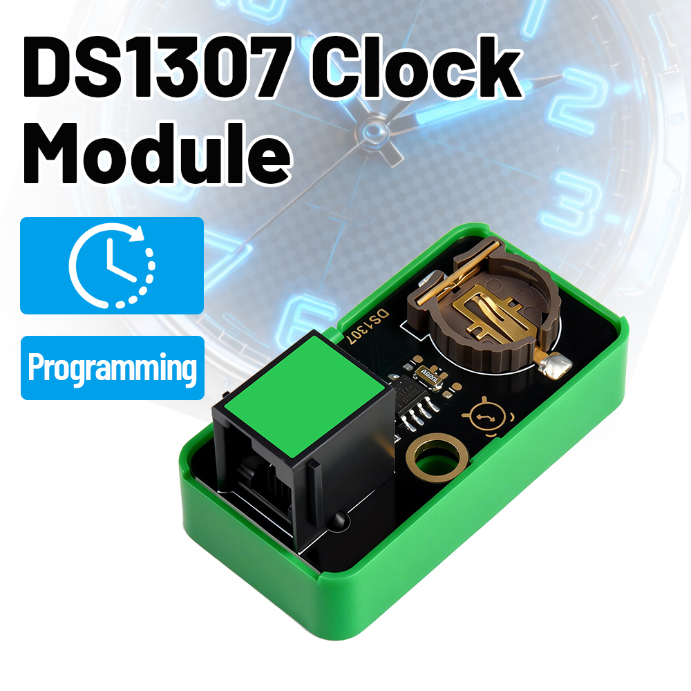 Kidsbits STEM Electronic DS1307 RTC Clock Module With Shell I2C Interface Compatible For Arduino DIY Project