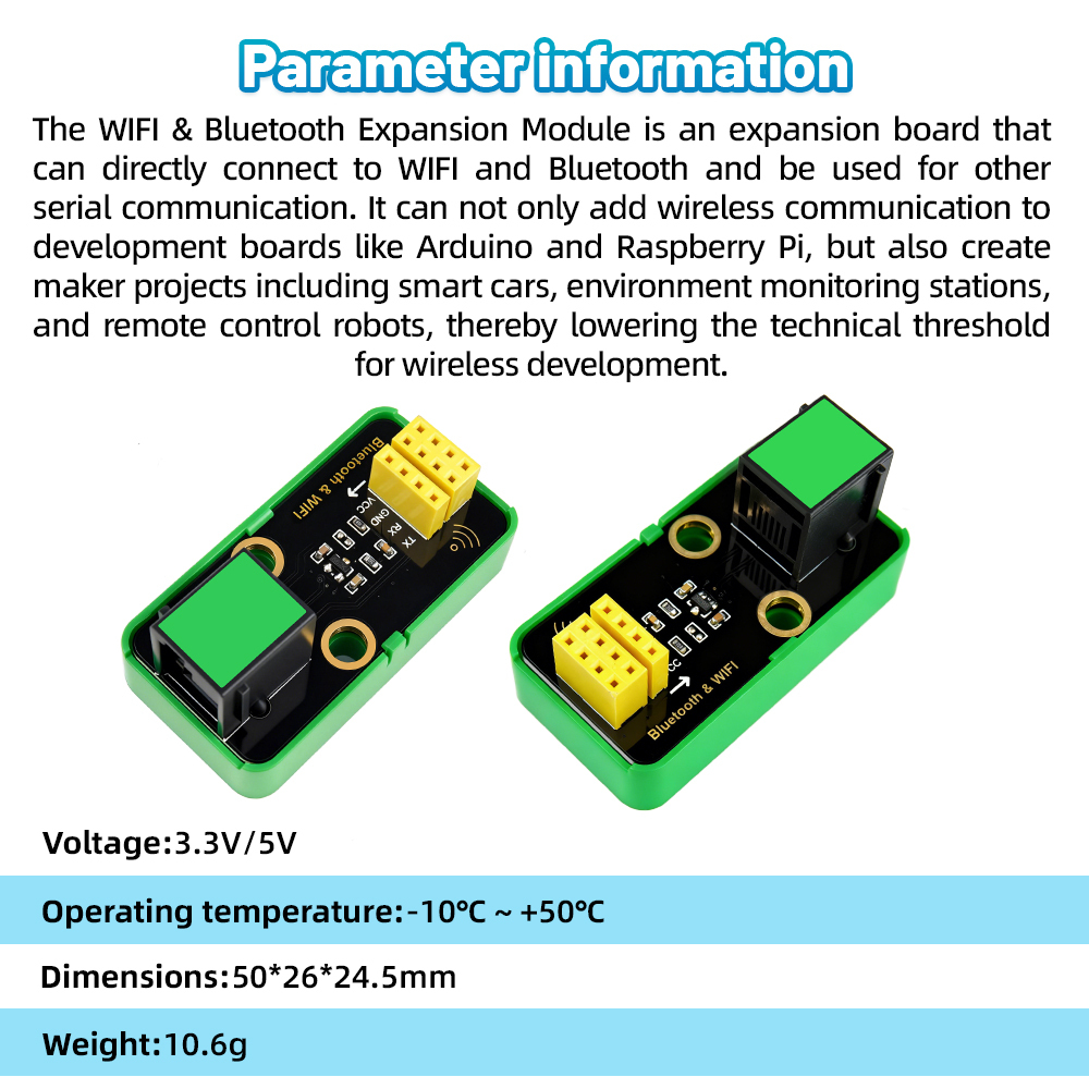 Kidsbits STEM Electronic Building Blocks WIFI & Blue-tooth BT Expansion Module for Arduino