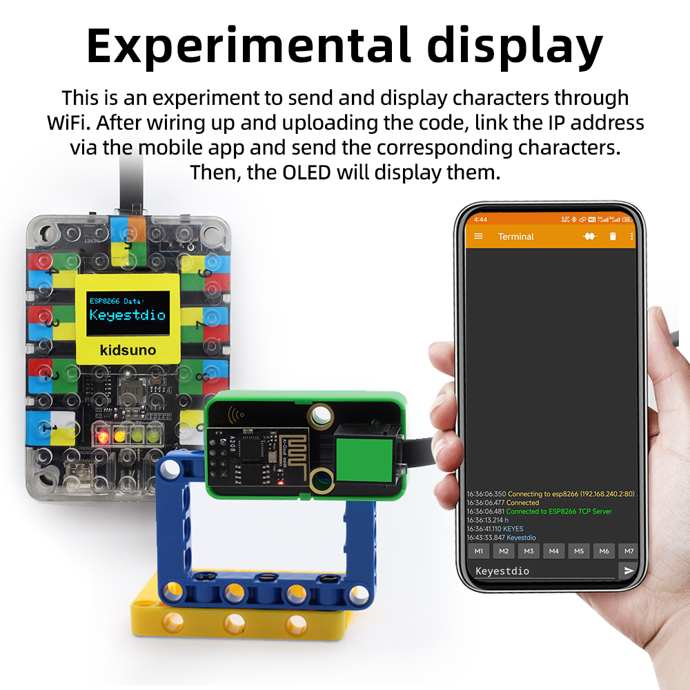 Kidsbits STEM Electronic Building Blocks WIFI & Blue-tooth BT Expansion Module for Arduino