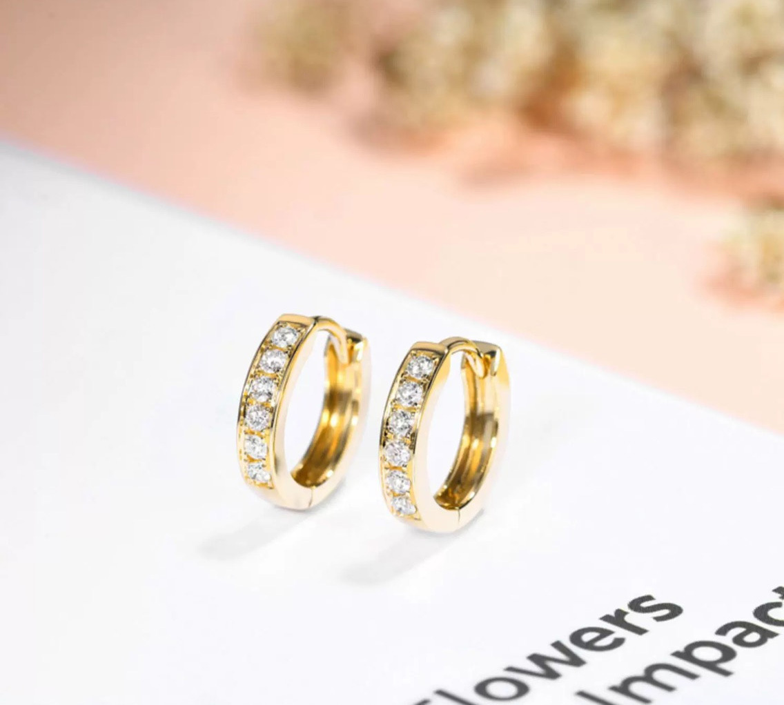 Huggie Earrings Hoop Design