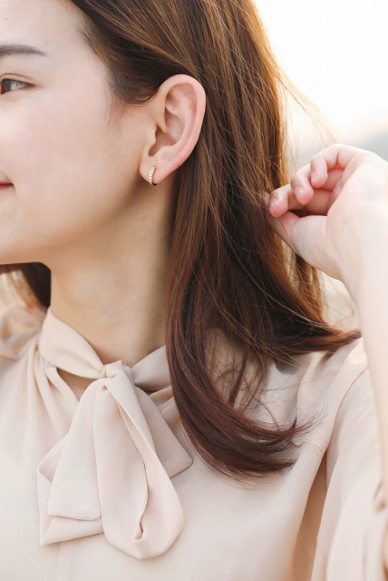 Huggie Earrings Hoop Design