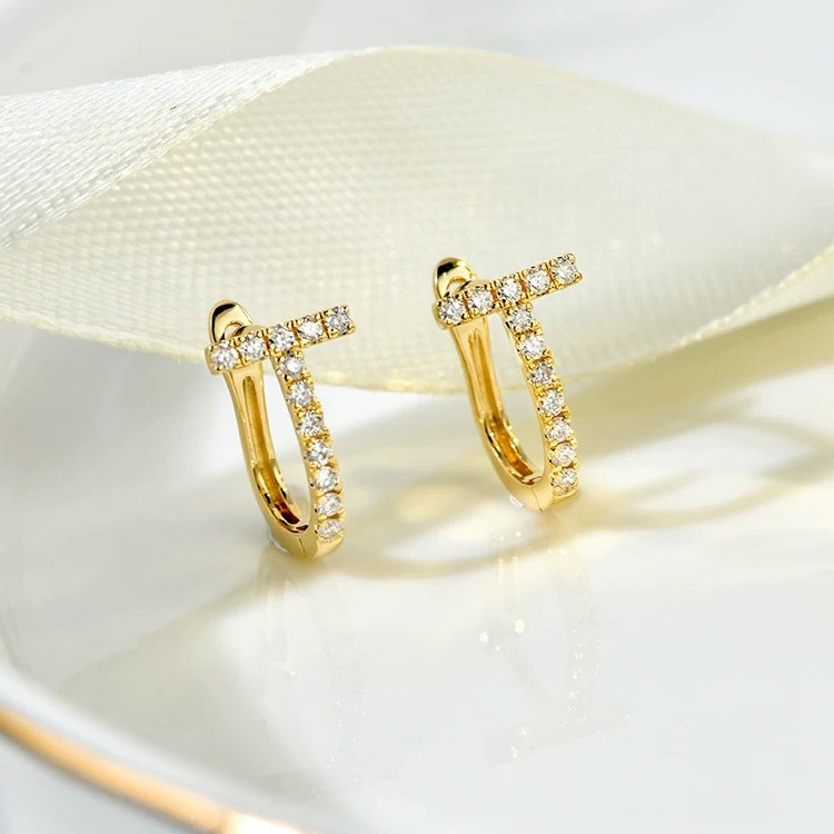 T Shape Stud Earrings