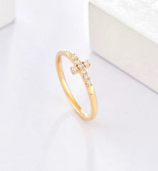 Copper Cross Ring