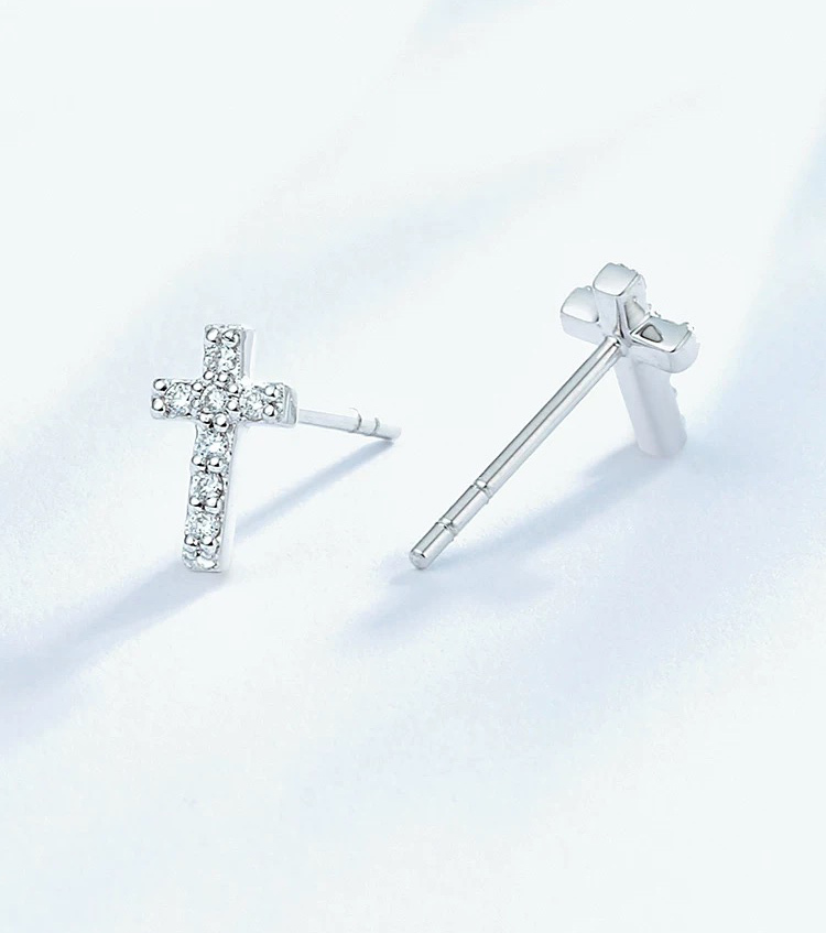 Dainty Cross Stud Earrings