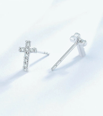 Dainty Cross Stud Earrings