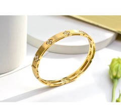 Lucky Four Leaves Clover Bracelet Bangle