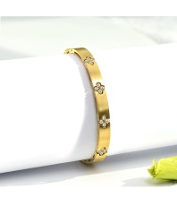 Lucky Four Leaves Clover Bracelet Bangle