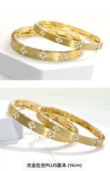 Lucky Four Leaves Clover Bracelet Bangle