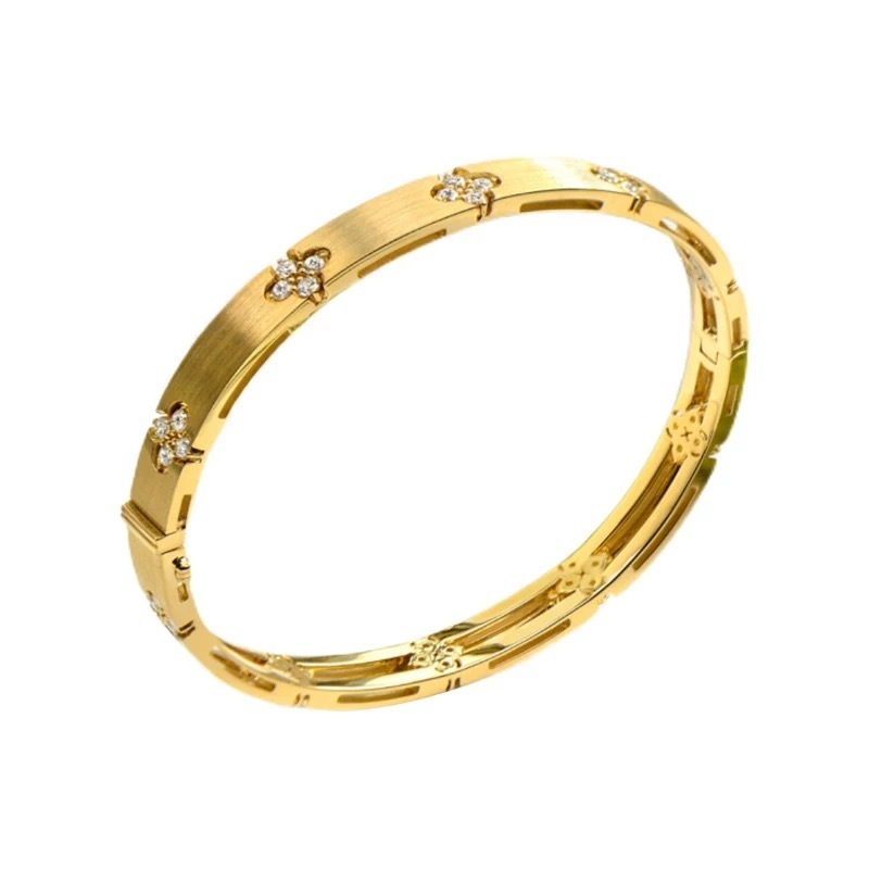 Lucky Four Leaves Clover Bracelet Bangle