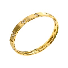 Lucky Four Leaves Clover Bracelet Bangle