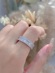 Round and Baguette Stone Ring