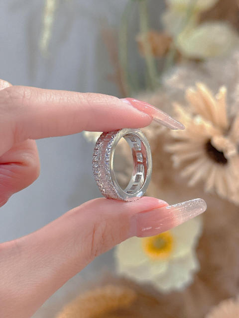 Round and Baguette Stone Ring