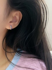 Hoop Earrings with Natural Gem Stones and Diamonds