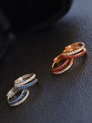 Hoop Earrings with Natural Gem Stones and Diamonds