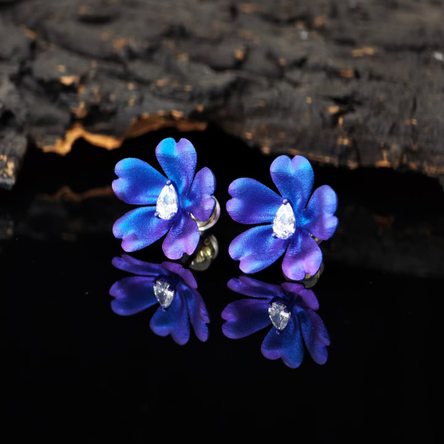 Color Anodized Titanium Stud Earrings