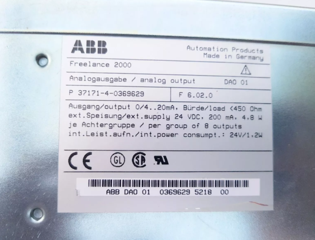 ABB DAO01 0369629M ANALOG OUTPUT