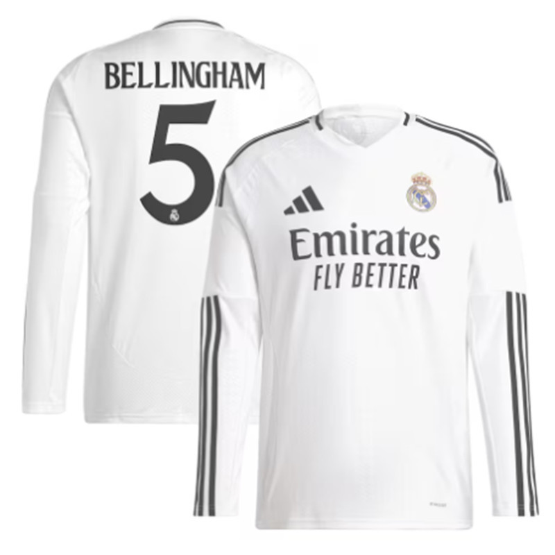 New  Long sleeve 24 25 Real Madrid adult jersey 2024 2025  Home and away Real Madrid soccer jersey 10-20 days. It will arrive in your country