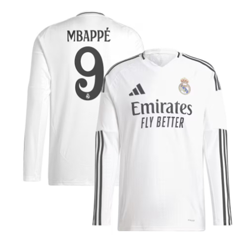New  Long sleeve 24 25 Real Madrid adult jersey 2024 2025  Home and away Real Madrid soccer jersey 10-20 days. It will arrive in your country