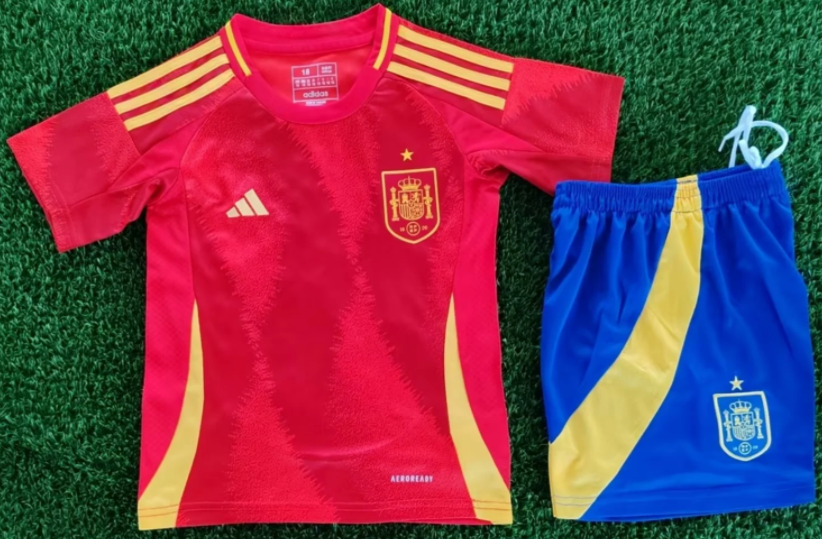 Spain  jersey adult kit  kids kit New 2024 2025 Home away Spain soccer jersey 10-20 days. It will arrive in your country