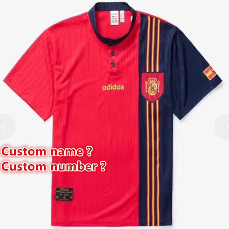 1996 Spain  jersey  Home away 1996 Spain soccer jersey 10-20 days. It will arrive in your country