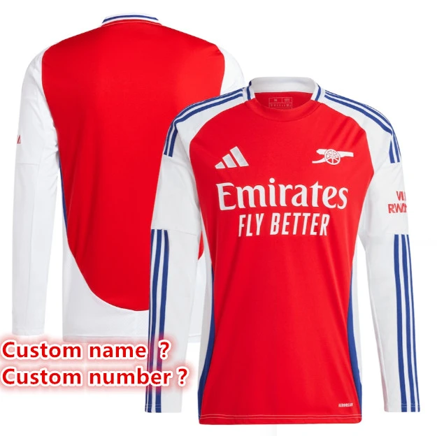 new Long sleeved Arsenal  jersey 2024 2025  Home and away New adult 24 25Juventus soccer jersey 10-20 days. It will arrive in your country