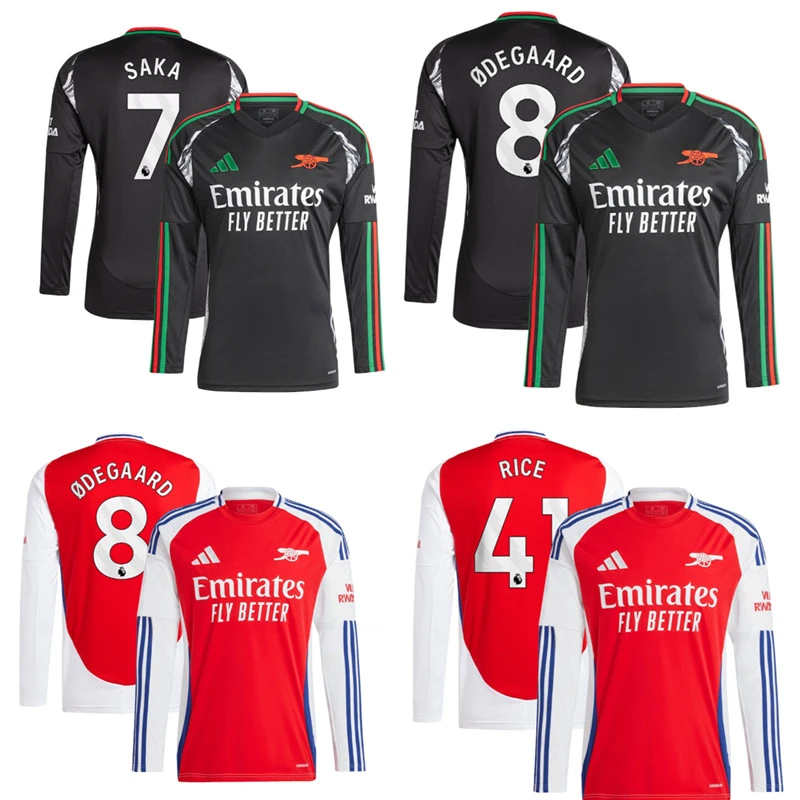 new Long sleeved Arsenal  jersey 2024 2025  Home and away New adult 24 25Juventus soccer jersey 10-20 days. It will arrive in your country
