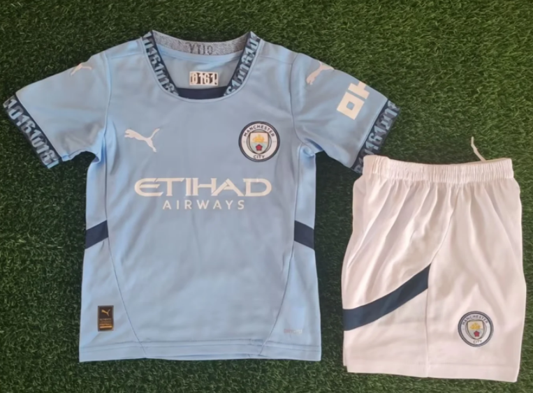 24 25 new Manchester City child jersey 2024 2025 adult kit kids kit  Home and away New adult 24 25 Manchester City   soccer jersey 10-20 days. It will arrive in your country