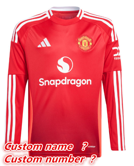 long sleeve Manchester United jersey adult Home and away New  24 25 Manchester Unitedsoccer jersey 10-20 days. It will arrive in your country