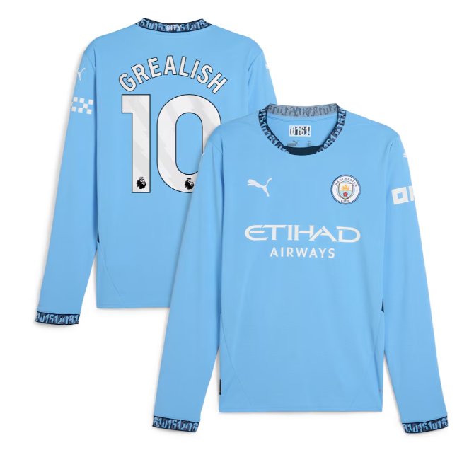 long sleeve Manchester City jersey adult Home and away New  24 25 Manchester City jersey 10-20 days. It will arrive in your country