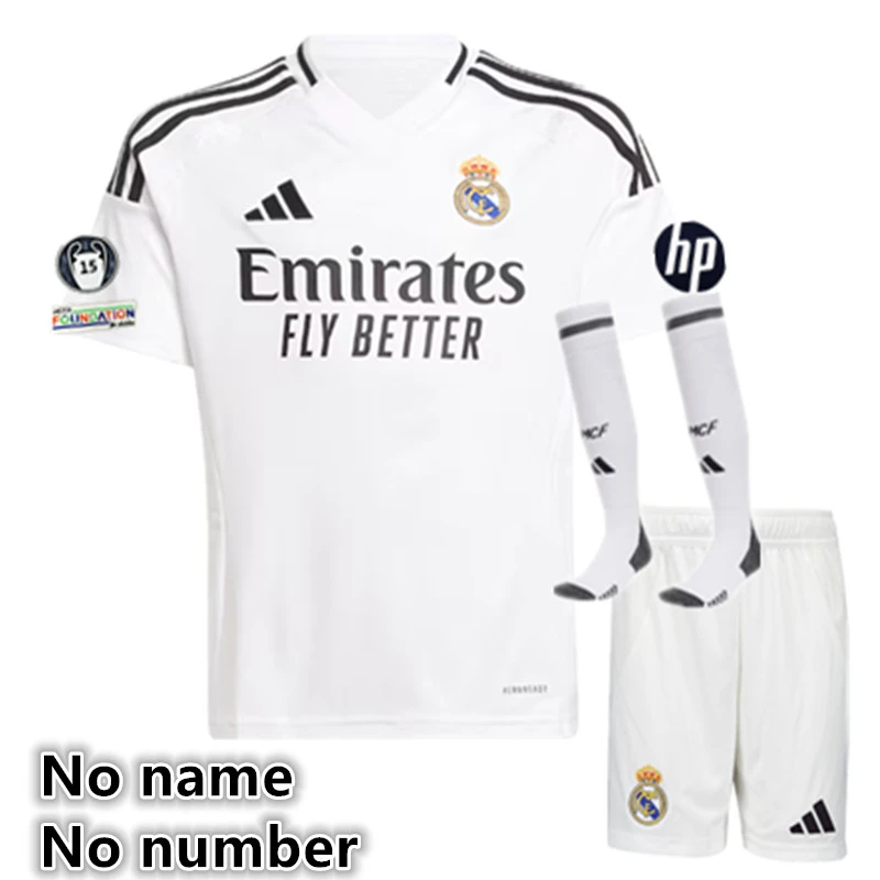 24 25 new Real Madrid child jersey 2024 2025 adult kit kids kit  Home and away New adult 24 25 Real Madrid soccer jersey 10-20 days. It will arrive in your country