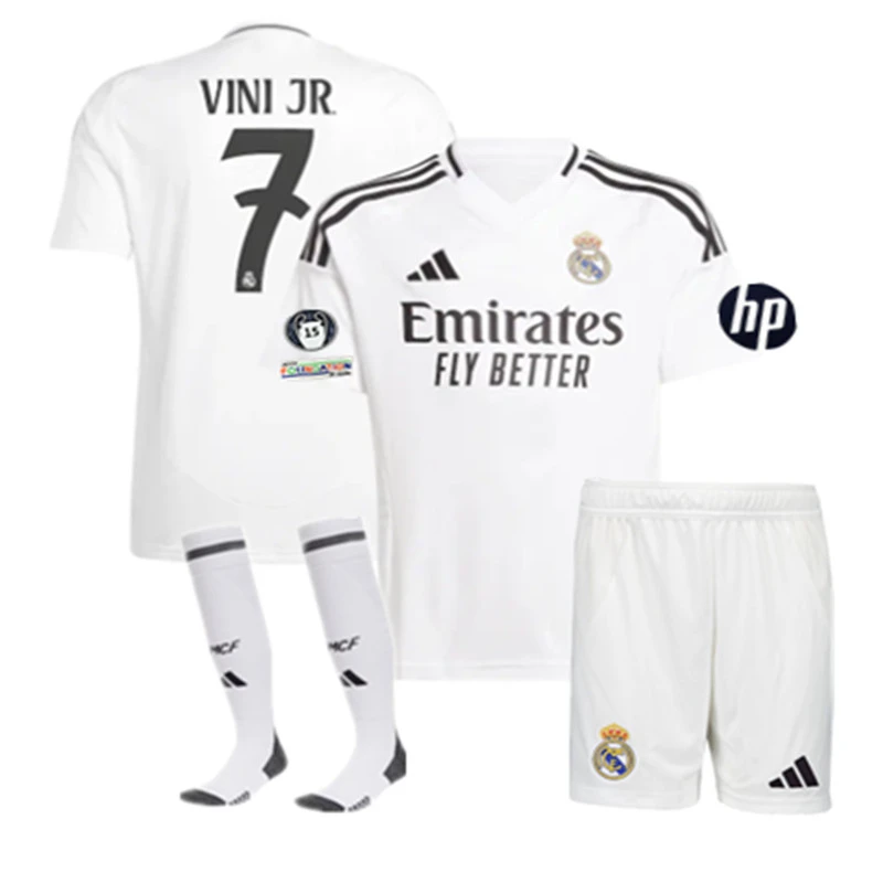 24 25 new Real Madrid child jersey 2024 2025 adult kit kids kit  Home and away New adult 24 25 Real Madrid soccer jersey 10-20 days. It will arrive in your country