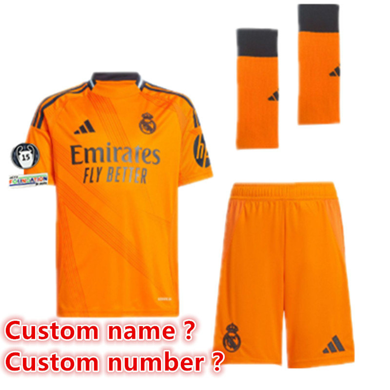 24 25 new Real Madrid child jersey 2024 2025 adult kit kids kit  Home and away New adult 24 25 Real Madrid soccer jersey 10-20 days. It will arrive in your country