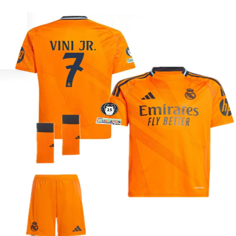 24 25 new Real Madrid child jersey 2024 2025 adult kit kids kit  Home and away New adult 24 25 Real Madrid soccer jersey 10-20 days. It will arrive in your country
