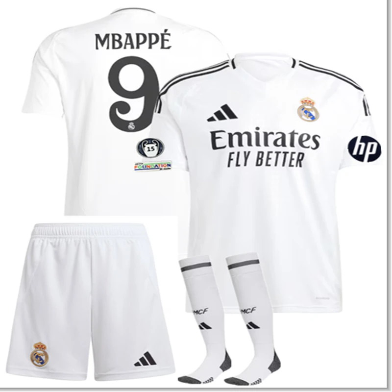 24 25 new Real Madrid child jersey 2024 2025 adult kit kids kit  Home and away New adult 24 25 Real Madrid soccer jersey 10-20 days. It will arrive in your country