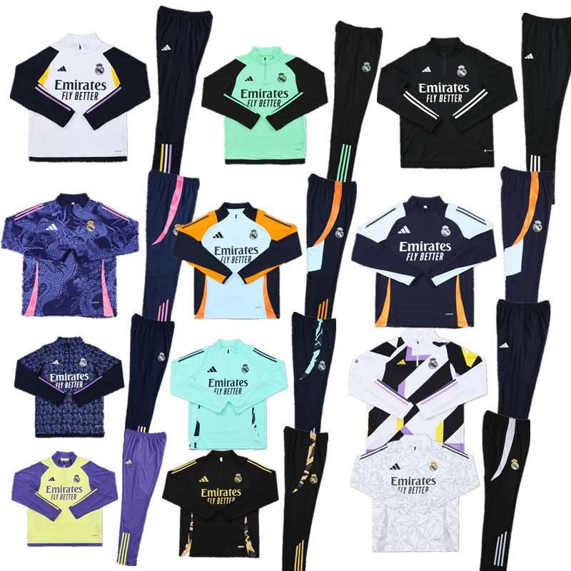 Real madrid  training coat jacket  jersey kids kit adult kit New 24 25 Real madrid soccer jersey 10-20 days. It will arrive in your country