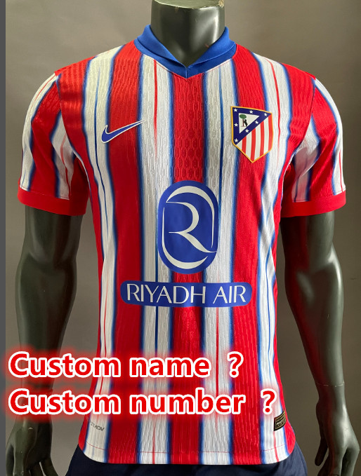 Atletico Madrid Player edition  jersey 2024 2025 Home and away New adult 24 25 Atletico Madrid soccer jersey 10-20 days. It will arrive in your country