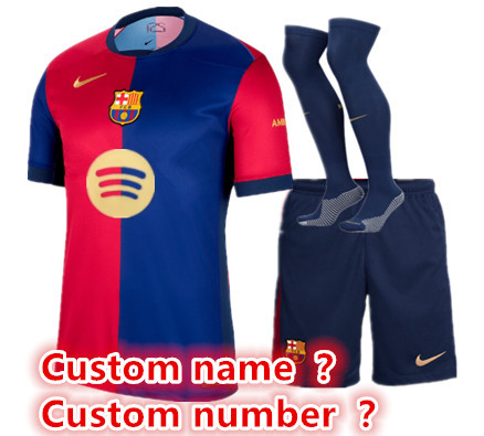 24 25 new Barcelona  jersey 2024 2025 adult kit kids kit  Home and away New adult child kit 24 25 Barcelona soccer jersey 10-20 days. It will arrive in your country