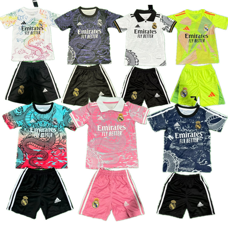 Real Madrid jersey kids kit Home Third away child jersey New 2024 2025 Real Madrid soccer child jersey 10-20 days. It will arrive in your country