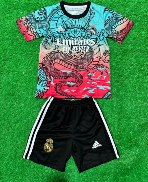 Real Madrid jersey kids kit Home Third away child jersey New 2024 2025 Real Madrid soccer child jersey 10-20 days. It will arrive in your country