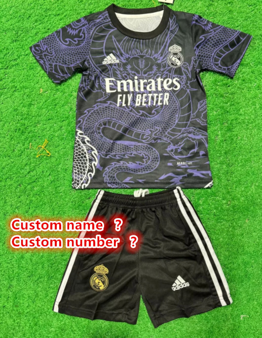 Real Madrid jersey kids kit Home Third away child jersey New 2024 2025 Real Madrid soccer child jersey 10-20 days. It will arrive in your country