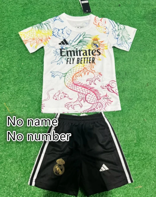 Real Madrid jersey kids kit Home Third away child jersey New 2024 2025 Real Madrid soccer child jersey 10-20 days. It will arrive in your country